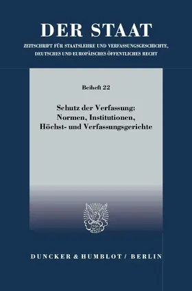 Simon / Kalwoda |  Schutz der Verfassung: Normen, Institutionen, Höchst- und Verfassungsgerichte | eBook | Sack Fachmedien