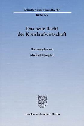 Kloepfer | Das neue Recht der Kreislaufwirtschaft | E-Book | sack.de