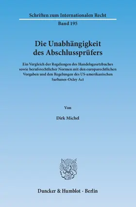 Michel |  Die Unabhängigkeit des Abschlussprüfers | eBook | Sack Fachmedien