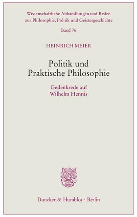 Meier | Politik und Praktische Philosophie | E-Book | sack.de