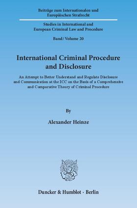 Heinze | International Criminal Procedure and Disclosure | E-Book | sack.de