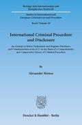 Heinze |  International Criminal Procedure and Disclosure | eBook | Sack Fachmedien