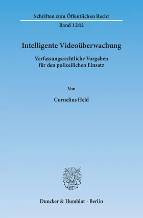 Held |  Intelligente Videoüberwachung. | eBook | Sack Fachmedien