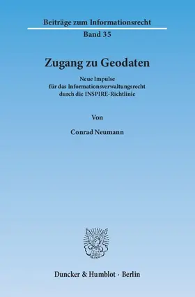 Neumann |  Zugang zu Geodaten | eBook | Sack Fachmedien