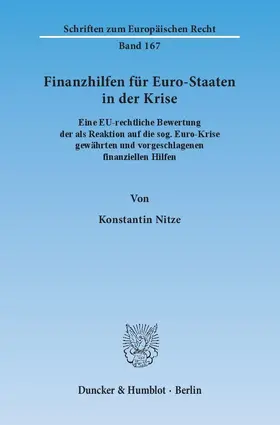 Nitze |  Finanzhilfen für Euro-Staaten in der Krise | eBook | Sack Fachmedien