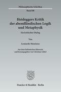 Göbel / Messinese |  Heideggers Kritik der abendländischen Logik und Metaphysik | eBook | Sack Fachmedien