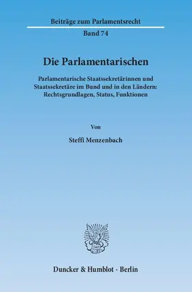 Menzenbach |  Die Parlamentarischen | eBook | Sack Fachmedien