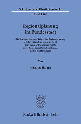 Hangst | Regionalplanung im Bundesstaat | E-Book | sack.de