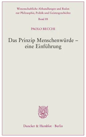 Becchi | Das Prinzip Menschenwürde – eine Einführung. | E-Book | sack.de