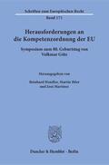 Hendler / Martínez / Ibler |  Herausforderungen an die Kompetenzordnung der EU. | eBook | Sack Fachmedien