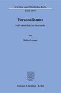 Leisner |  Personalismus. | eBook | Sack Fachmedien