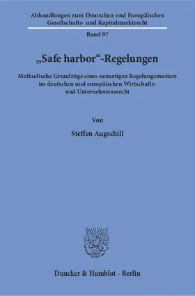 Augschill |  "Safe harbor"-Regelungen. | eBook | Sack Fachmedien
