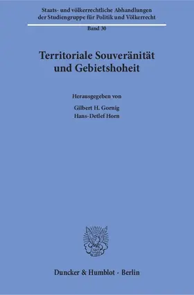 Gornig / Horn |  Territoriale Souveränität und Gebietshoheit | eBook | Sack Fachmedien