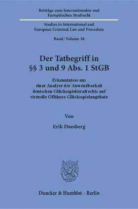 Duesberg |  Der Tatbegriff in §§ 3 und 9 Abs. 1 StGB. | eBook | Sack Fachmedien