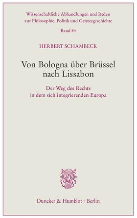 Schambeck | Von Bologna über Brüssel nach Lissabon | E-Book | sack.de