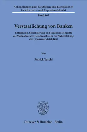 Tuschl |  Verstaatlichung von Banken | eBook | Sack Fachmedien