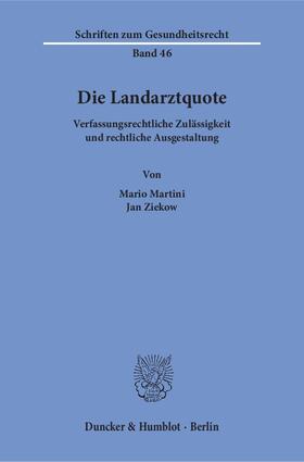 Martini / Ziekow | Die Landarztquote | E-Book | sack.de