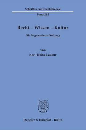 Ladeur | Recht – Wissen – Kultur | E-Book | sack.de