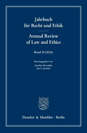 Hruschka / Joerden |  Jahrbuch für Recht und Ethik - Annual Review of Law and Ethics. | eBook | Sack Fachmedien