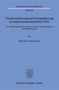 Mackenrodt |  Denationalisierung und Europäisierung im Informationsmodell des UWG | eBook | Sack Fachmedien