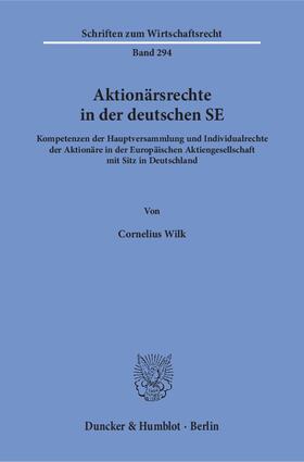 Wilk | Aktionärsrechte in der deutschen SE | E-Book | sack.de