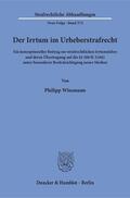 Wissmann |  Der Irrtum im Urheberstrafrecht | eBook | Sack Fachmedien