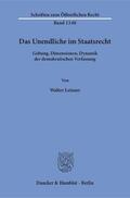 Leisner |  Das Unendliche im Staatsrecht | eBook | Sack Fachmedien