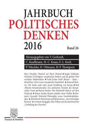 Gerhardt / Thompson / Kauffmann | Politisches Denken. Jahrbuch 2016. | E-Book | sack.de
