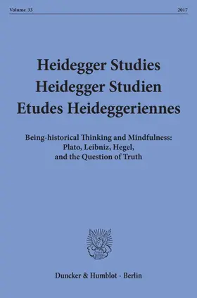 Emad / Schüßler / Herrmann |  Heidegger Studies - Heidegger Studien - Etudes Heideggeriennes. | eBook | Sack Fachmedien