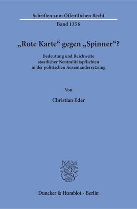 Eder | »Rote Karte« gegen »Spinner«? | E-Book | sack.de