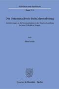 Frank |  Der Irrtumsnachweis beim Massenbetrug | eBook | Sack Fachmedien