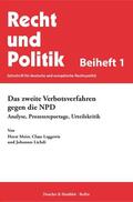 Meier / Lichdi / Leggewie |  Das zweite Verbotsverfahren gegen die NPD | eBook | Sack Fachmedien