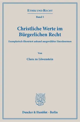 Löwenstein | Christliche Werte im Bürgerlichen Recht | E-Book | sack.de