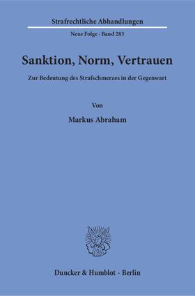 Abraham |  Sanktion, Norm, Vertrauen | eBook | Sack Fachmedien
