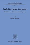 Abraham |  Sanktion, Norm, Vertrauen | eBook | Sack Fachmedien