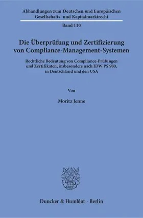 Jenne |  Die Überprüfung und Zertifizierung von Compliance-Management-Systemen. | eBook | Sack Fachmedien