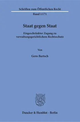 Bartsch |  Staat gegen Staat | eBook | Sack Fachmedien