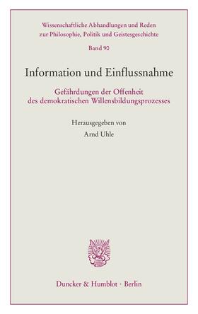Uhle | Information und Einflussnahme. | E-Book | sack.de
