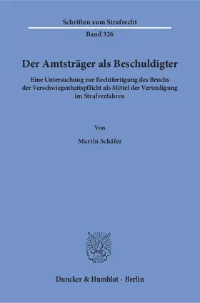 Schäfer |  Der Amtsträger als Beschuldigter | eBook | Sack Fachmedien