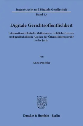 Paschke |  Digitale Gerichtsöffentlichkeit | eBook | Sack Fachmedien