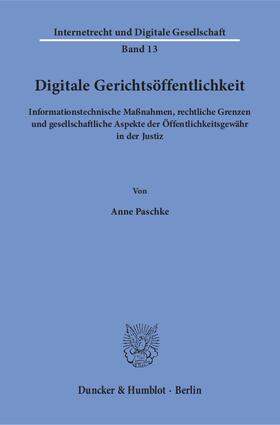 Paschke | Digitale Gerichtsöffentlichkeit | E-Book | sack.de