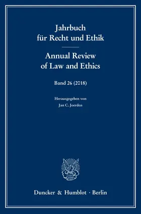 Joerden / Ortland |  Jahrbuch für Recht und Ethik - Annual Review of Law and Ethics. | eBook | Sack Fachmedien