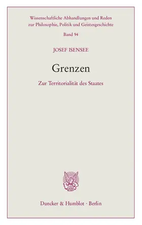 Isensee | Grenzen | E-Book | sack.de