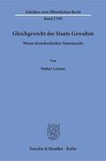 Leisner |  Gleichgewicht der Staats-Gewalten | eBook | Sack Fachmedien