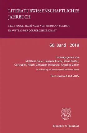 Bauer / Zirker / Friede |  Literaturwissenschaftliches Jahrbuch | eBook | Sack Fachmedien