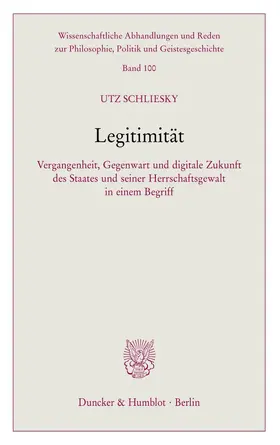 Schliesky |  Legitimität. | eBook | Sack Fachmedien