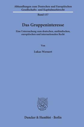 Wernert |  Das Gruppeninteresse. | eBook | Sack Fachmedien