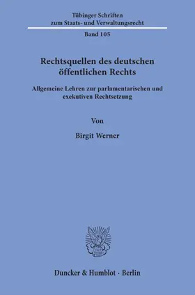 Werner | Rechtsquellen des deutschen öffentlichen Rechts. | E-Book | sack.de