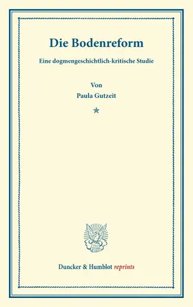 Gutzeit | Die Bodenreform | E-Book | www.sack.de