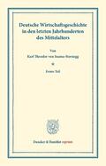 Inama-Sternegg |  Deutsche Wirtschaftsgeschichte | eBook | Sack Fachmedien
